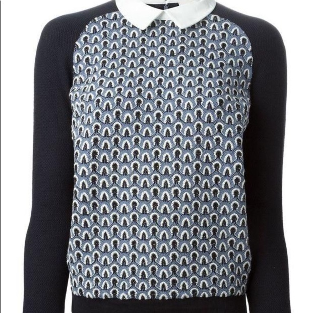 Tory Burch Navvy Sweater with Collar